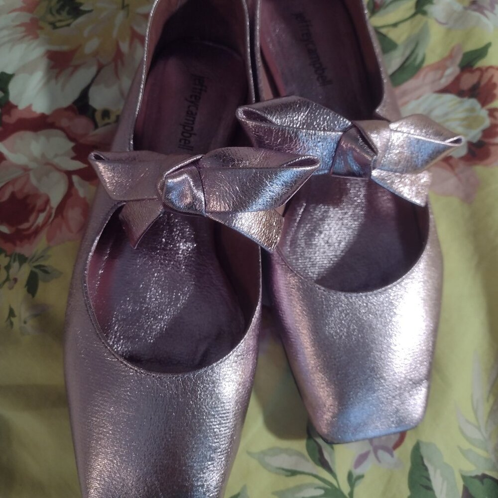 PINK LEATHER JEFFREY CAMPBELL FLAT SHOES